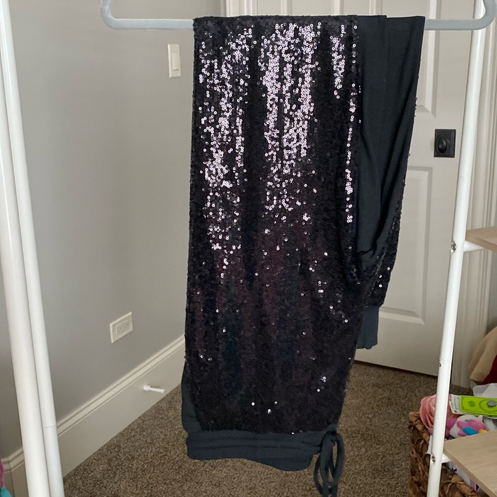 Banded sequin joggers